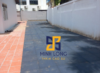 Cung cấp - Thi công Gạch cao su màu xám 45mm LH 0898080320