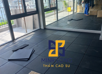 Cung cấp - Thi công: Gạch cao su đen mịn LH: 0898080320