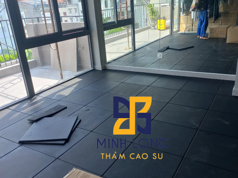 Cung cấp - Thi công: Gạch cao su đen mịn LH: 0898080320