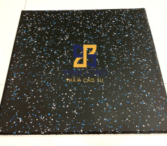 Gạch cao su EPDM chấm xanh trắng dày 10mm