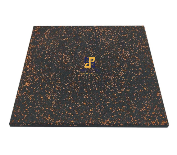 GẠCH CAO SU MẶT HẠT EPDM CHẤM CAM DÀY 15MM