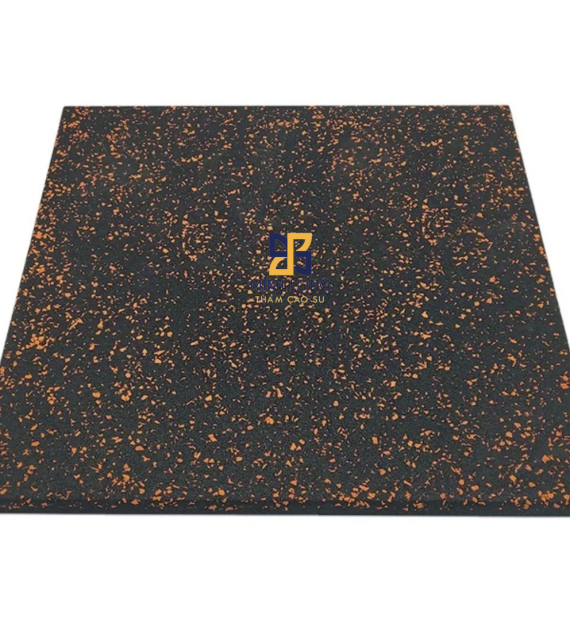 GẠCH CAO SU MẶT HẠT EPDM CHẤM CAM DÀY 15MM